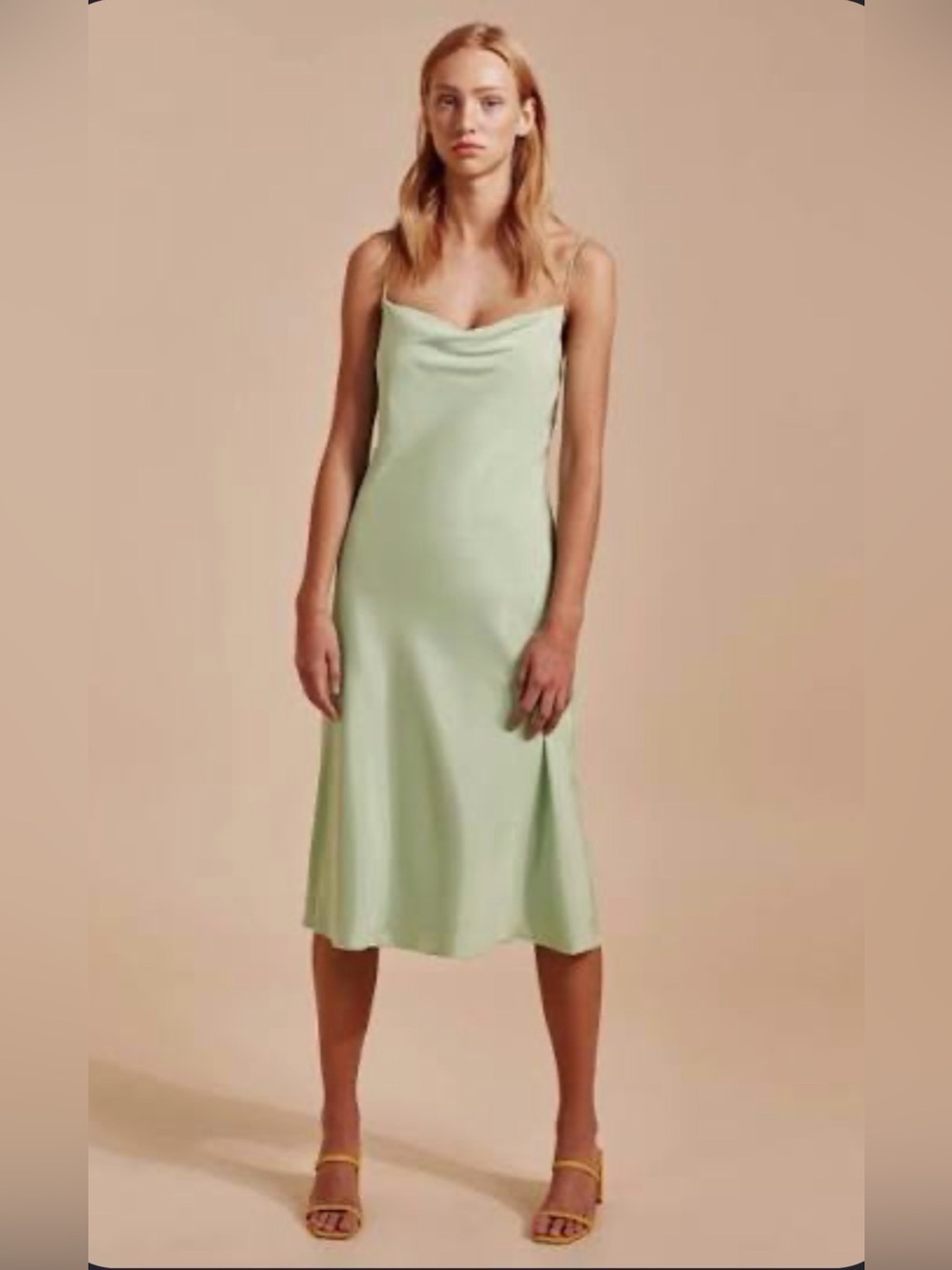 Nwt C/Meo Sanguine slip midi Dress in Mint size 4